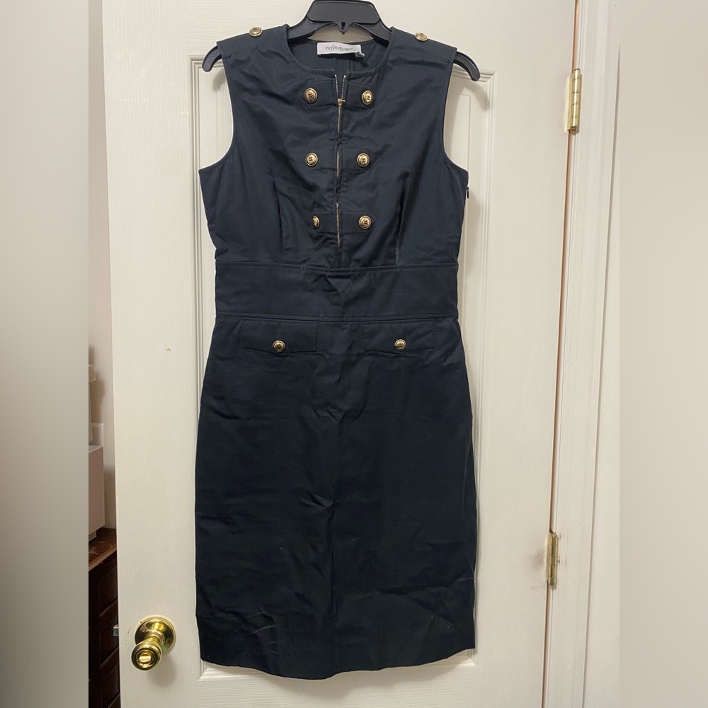 Yves Saint Laurent Navy Dress